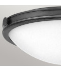 Collier 3-lt medium flush ceiling light black oxide/off-white 48.3 cm Hinkley Lighting Collier 3-lt medium flush ceiling light black oxide/off-white 48.3 cm