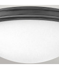 Collier 3-lt medium flush ceiling light black oxide/off-white 48.3 cm Hinkley Lighting Collier 3-lt medium flush ceiling light black oxide/off-white 48.3 cm