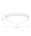 Collier 3-lt medium flush ceiling light black oxide/off-white 48.3 cm Hinkley Lighting Collier 3-lt medium flush ceiling light black oxide/off-white 48.3 cm