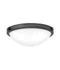 Collier 2-lt small flush ceiling light black oxide/off-white 34.6 cm Hinkley Lighting Collier 2-lt small flush ceiling light black oxide/off-white 34.6 cm