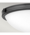 Collier 2-lt small flush ceiling light black oxide/off-white 34.6 cm Hinkley Lighting Collier 2-lt small flush ceiling light black oxide/off-white 34.6 cm