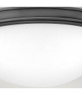Collier 2-lt small flush ceiling light black oxide/off-white 34.6 cm Hinkley Lighting Collier 2-lt small flush ceiling light black oxide/off-white 34.6 cm