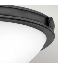 Collier 2-lt small flush ceiling light black oxide/off-white 34.6 cm Hinkley Lighting Collier 2-lt small flush ceiling light black oxide/off-white 34.6 cm
