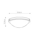 Collier 2-lt small flush ceiling light black oxide/off-white 34.6 cm Hinkley Lighting Collier 2-lt small flush ceiling light black oxide/off-white 34.6 cm