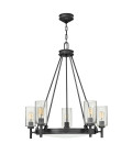 Collier 5-ljus ljuskrona svart oxid/klar/benvit 68,5 cm Hinkley Lighting Collier 5-ljus ljuskrona svart oxid/klar/benvit 68,5 cm