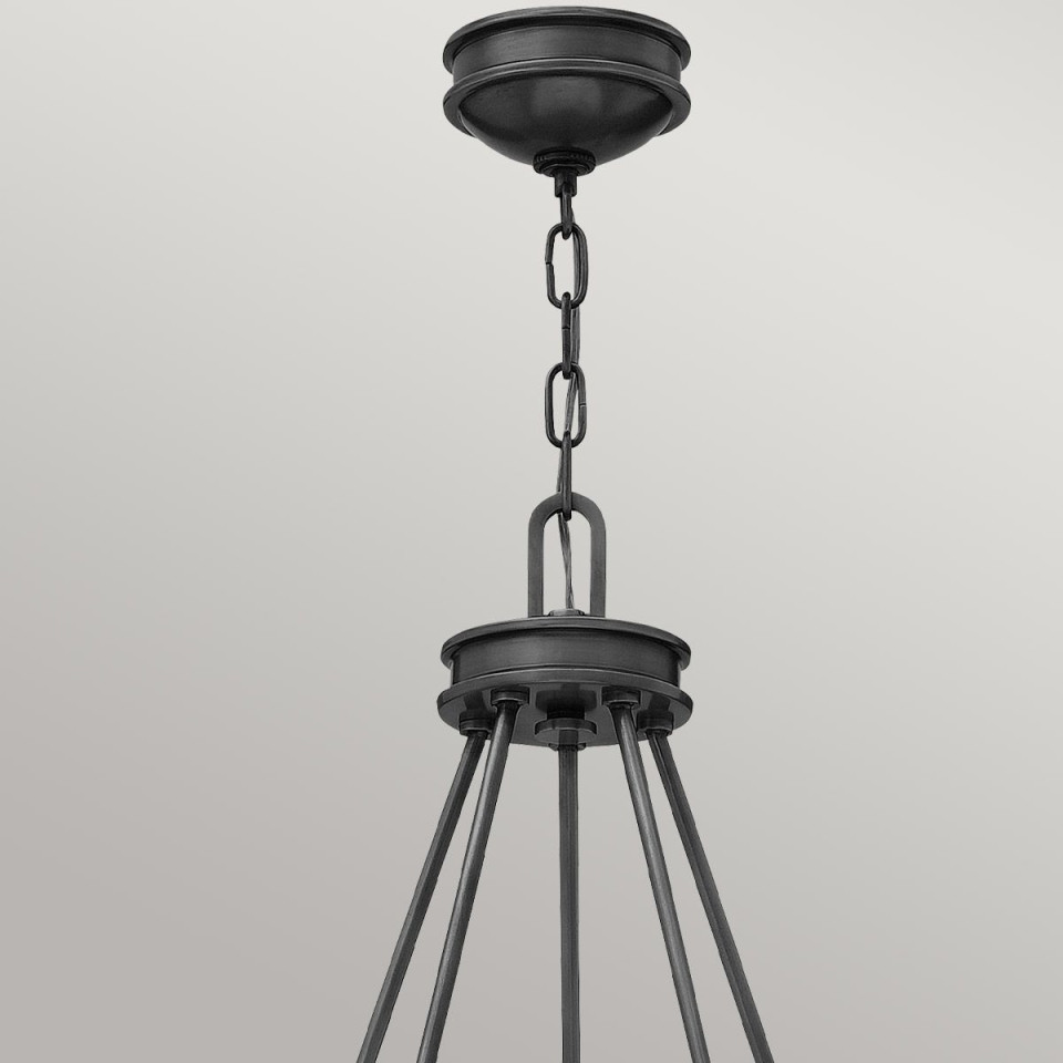 Collier 5-ljus ljuskrona svart oxid/klar/benvit 68,5 cm Hinkley Lighting Collier 5-ljus ljuskrona svart oxid/klar/benvit 68,5 cm