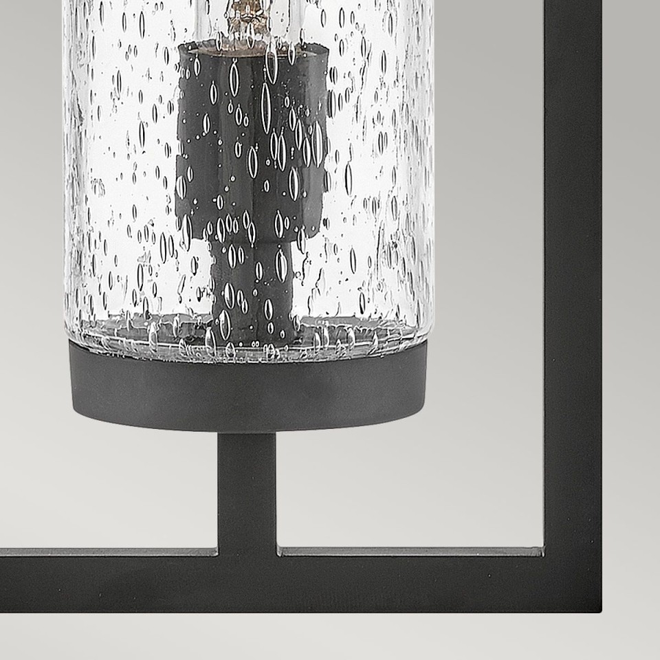 Cordillera 1-Lt Outdoor Wall Light Black/Clear 50.8cm IP44