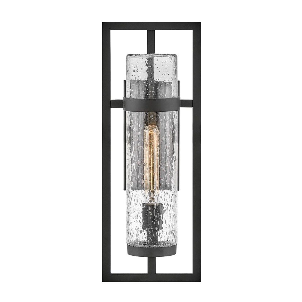 Cordillera 1-Lt Outdoor Wall Light Black/Clear 50.8cm IP44