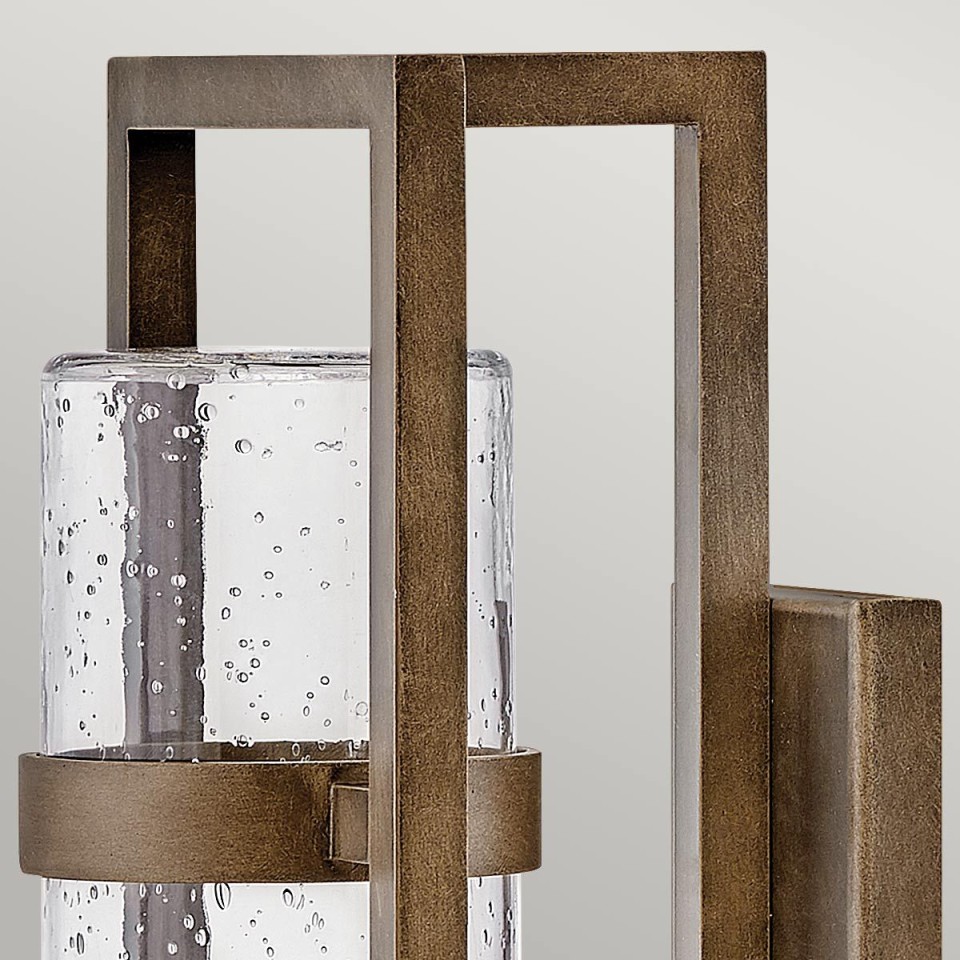 Cordillera 1-Lt utomhusvägglampa bränd brons/klar 50,8cm IP44