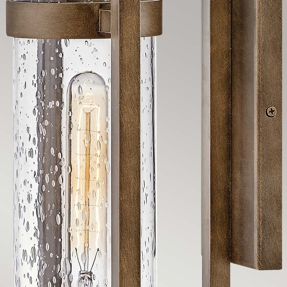 Cordillera 1-Lt utomhusvägglampa bränd brons/klar 50,8cm IP44