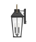 Dawson 2-ljus stor utomhusvägglykta svart/polerad brons 55,6 cm IP44 Hinkley Lighting Dawson 2-ljus stor utomhusvägglykta svart/polerad brons 55,6 cm IP44