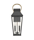 Dawson 2-ljus stor utomhusvägglykta svart/polerad brons 55,6 cm IP44 Hinkley Lighting Dawson 2-ljus stor utomhusvägglykta svart/polerad brons 55,6 cm IP44