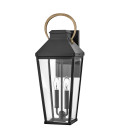 Dawson 2-ljus stor utomhusvägglykta svart/polerad brons 55,6 cm IP44 Hinkley Lighting Dawson 2-ljus stor utomhusvägglykta svart/polerad brons 55,6 cm IP44