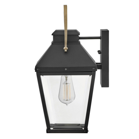 Dawson 1-ljus medium vägglykta för utomhusbruk svart/polerad brons 42,8 cm IP44 Dawson 1-ljus medium vägglykta för utomhusbruk svart/polerad brons 42,8 cm IP44