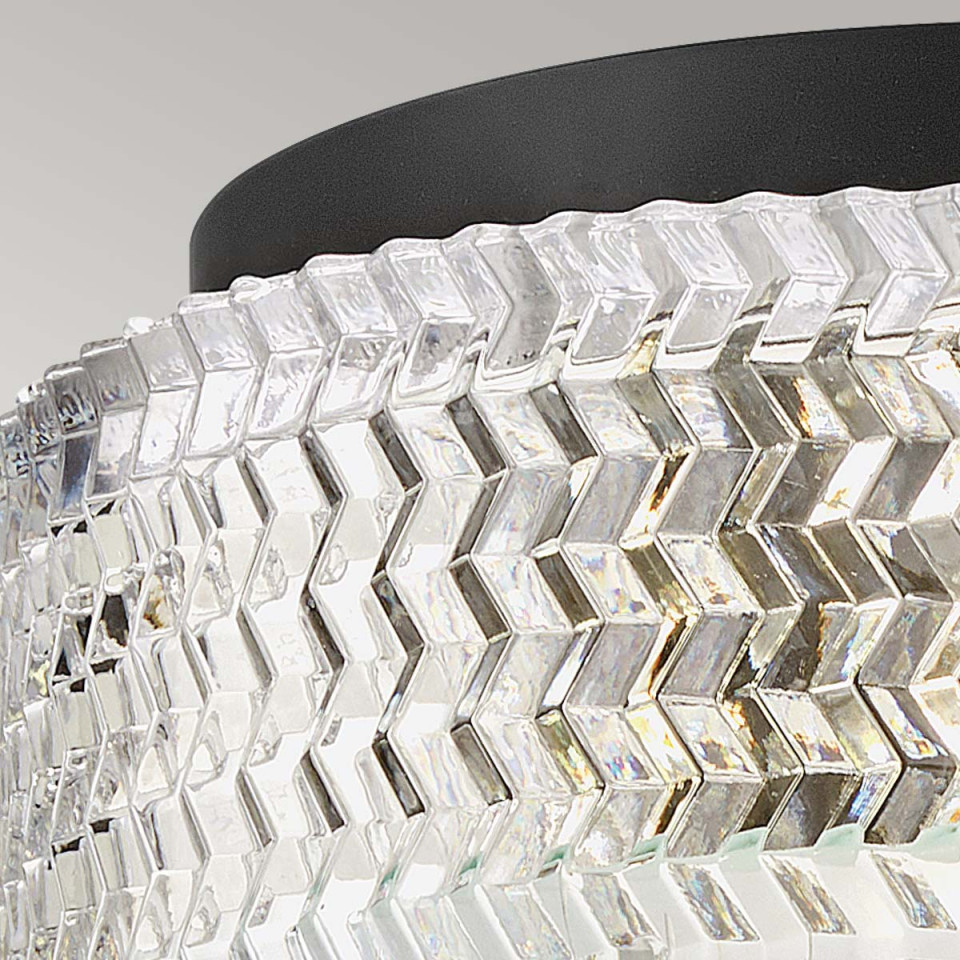 Elle 2-lt small flush ceiling light black 30.5 cm Hinkley Lighting Elle 2-lt small flush ceiling light black 30.5 cm