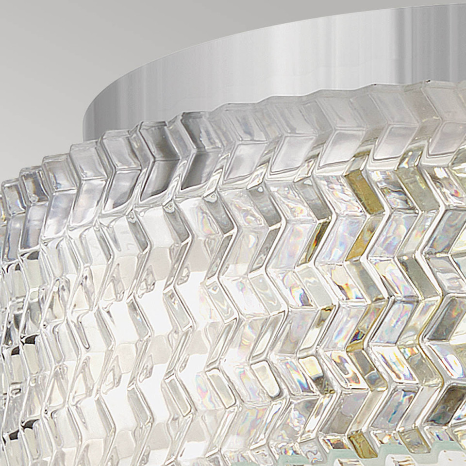 Elle 2-lt small flush ceiling light chrome 30.5 cm Hinkley Lighting Elle 2-lt small flush ceiling light chrome 30.5 cm