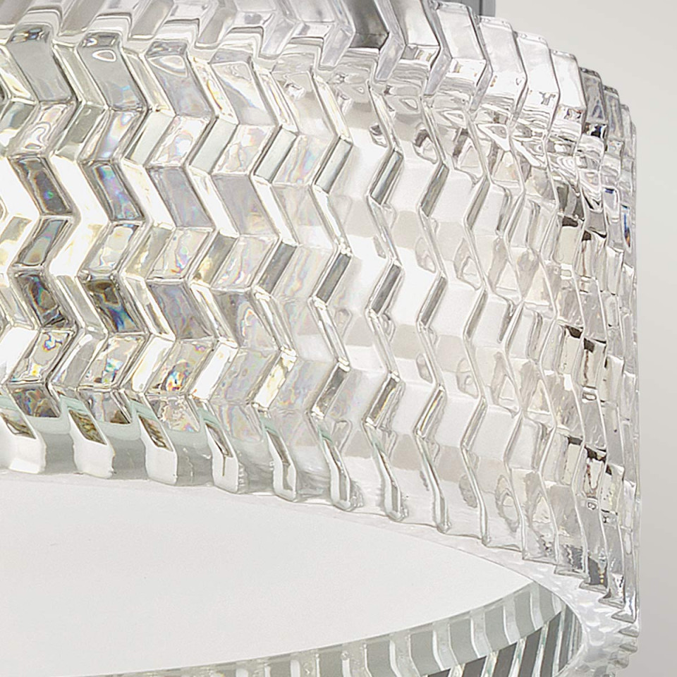 Elle 2-lt small flush ceiling light chrome 30.5 cm Hinkley Lighting Elle 2-lt small flush ceiling light chrome 30.5 cm