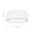 Elle 2-lt small flush ceiling light chrome 30.5 cm Hinkley Lighting Elle 2-lt small flush ceiling light chrome 30.5 cm