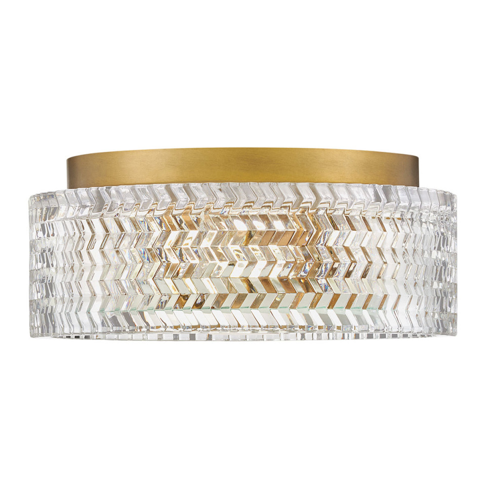 Elle 2-lt small flush ceiling light heritage brass 30.5 cm Hinkley Lighting Elle 2-lt small flush ceiling light heritage brass 30.5 cm