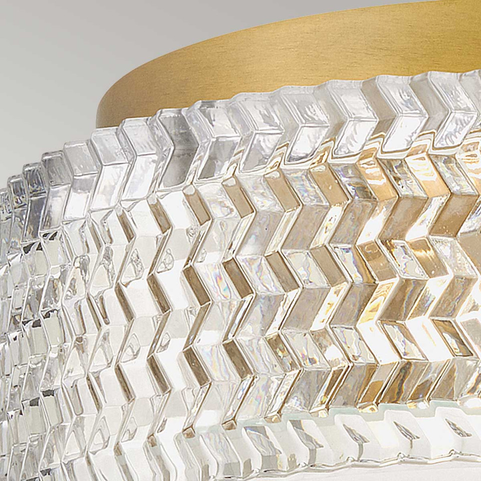 Elle 2-lt small flush ceiling light heritage brass 30.5 cm Hinkley Lighting Elle 2-lt small flush ceiling light heritage brass 30.5 cm