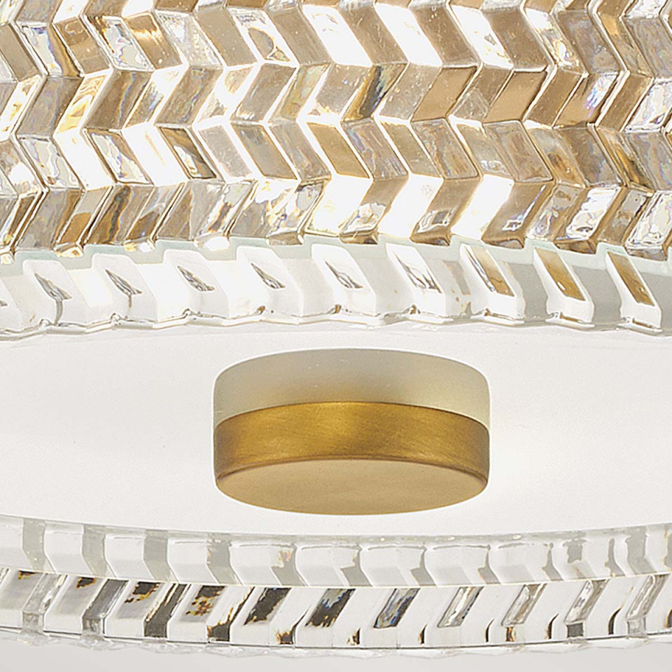 Elle 2-lt small flush ceiling light heritage brass 30.5 cm Hinkley Lighting Elle 2-lt small flush ceiling light heritage brass 30.5 cm
