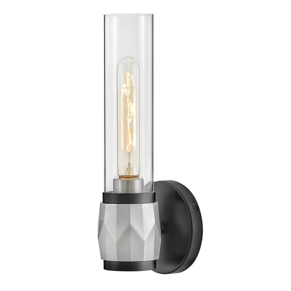 Ellison 1-ljus vägglampa svart/borstad nickel 34,6 cm Hinkley Lighting Ellison 1-ljus vägglampa svart/borstad nickel 34,6 cm