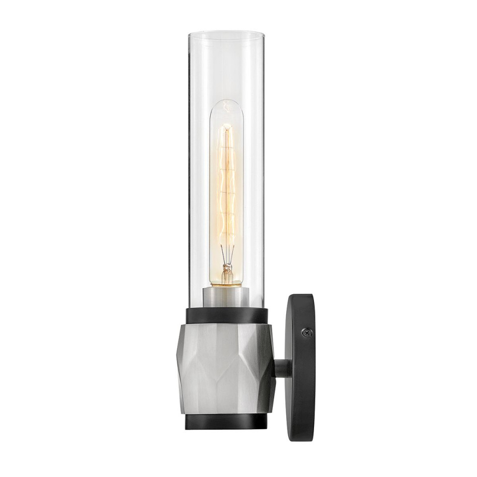Ellison 1-ljus vägglampa svart/borstad nickel 34,6 cm Hinkley Lighting Ellison 1-ljus vägglampa svart/borstad nickel 34,6 cm