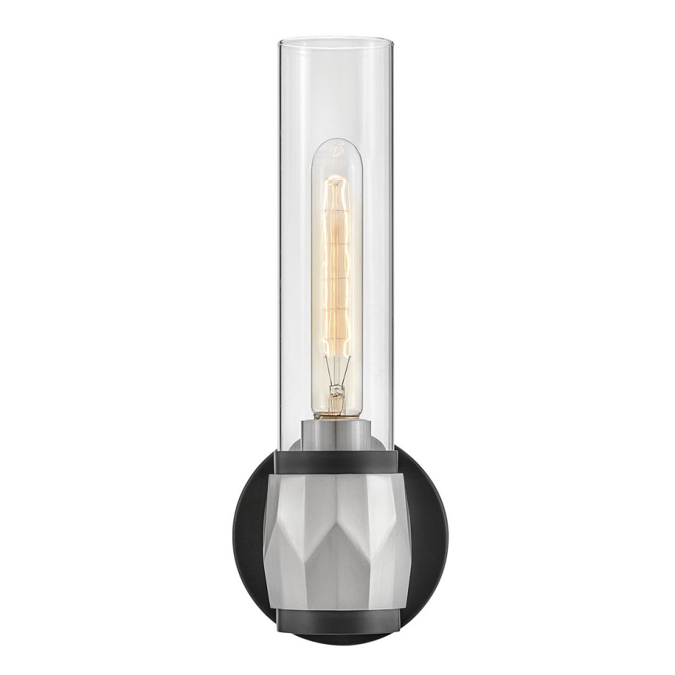 Ellison 1-ljus vägglampa svart/borstad nickel 34,6 cm Hinkley Lighting Ellison 1-ljus vägglampa svart/borstad nickel 34,6 cm