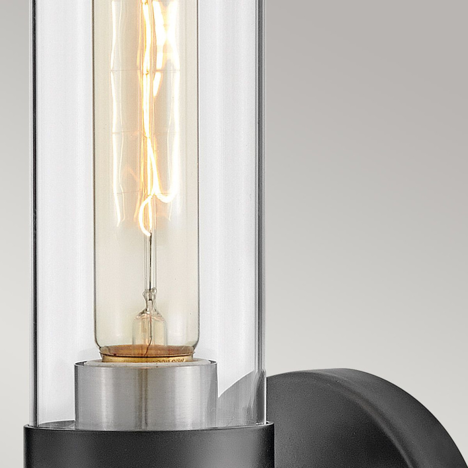 Ellison 1-ljus vägglampa svart/borstad nickel 34,6 cm Hinkley Lighting Ellison 1-ljus vägglampa svart/borstad nickel 34,6 cm