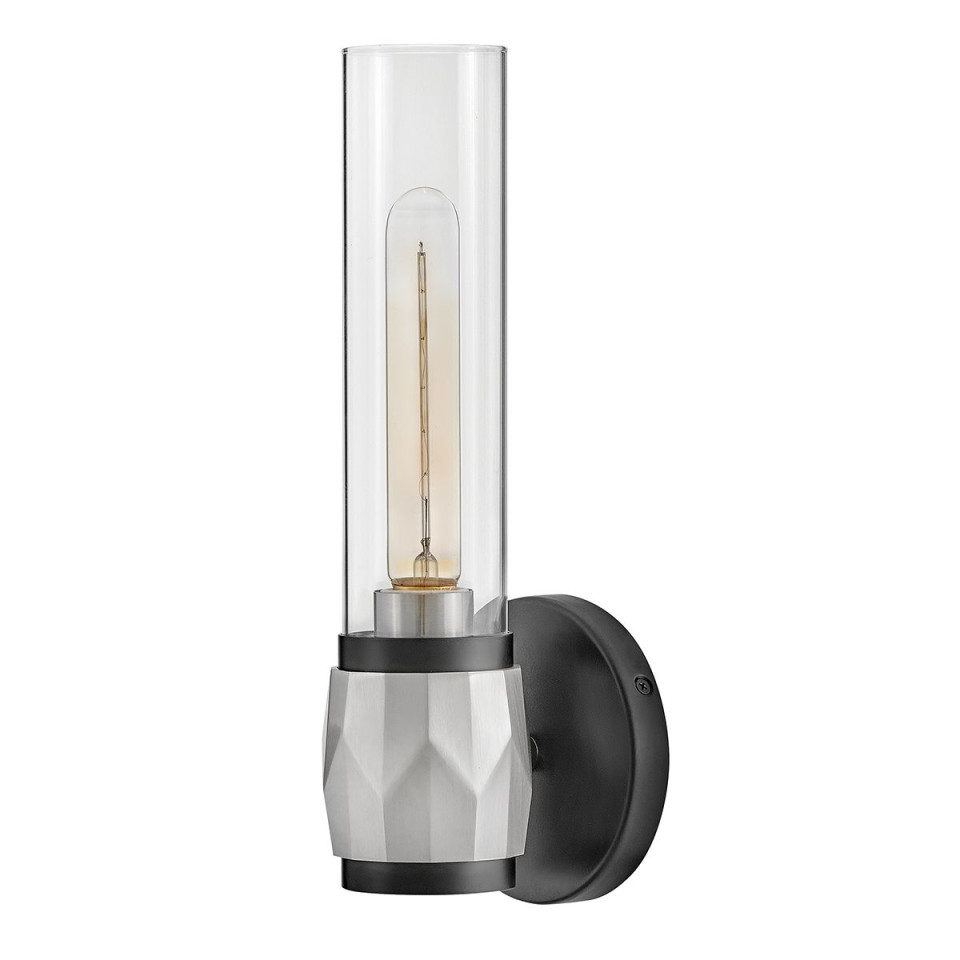 Ellison 1-ljus vägglampa svart/borstad nickel 34,6 cm Hinkley Lighting Ellison 1-ljus vägglampa svart/borstad nickel 34,6 cm