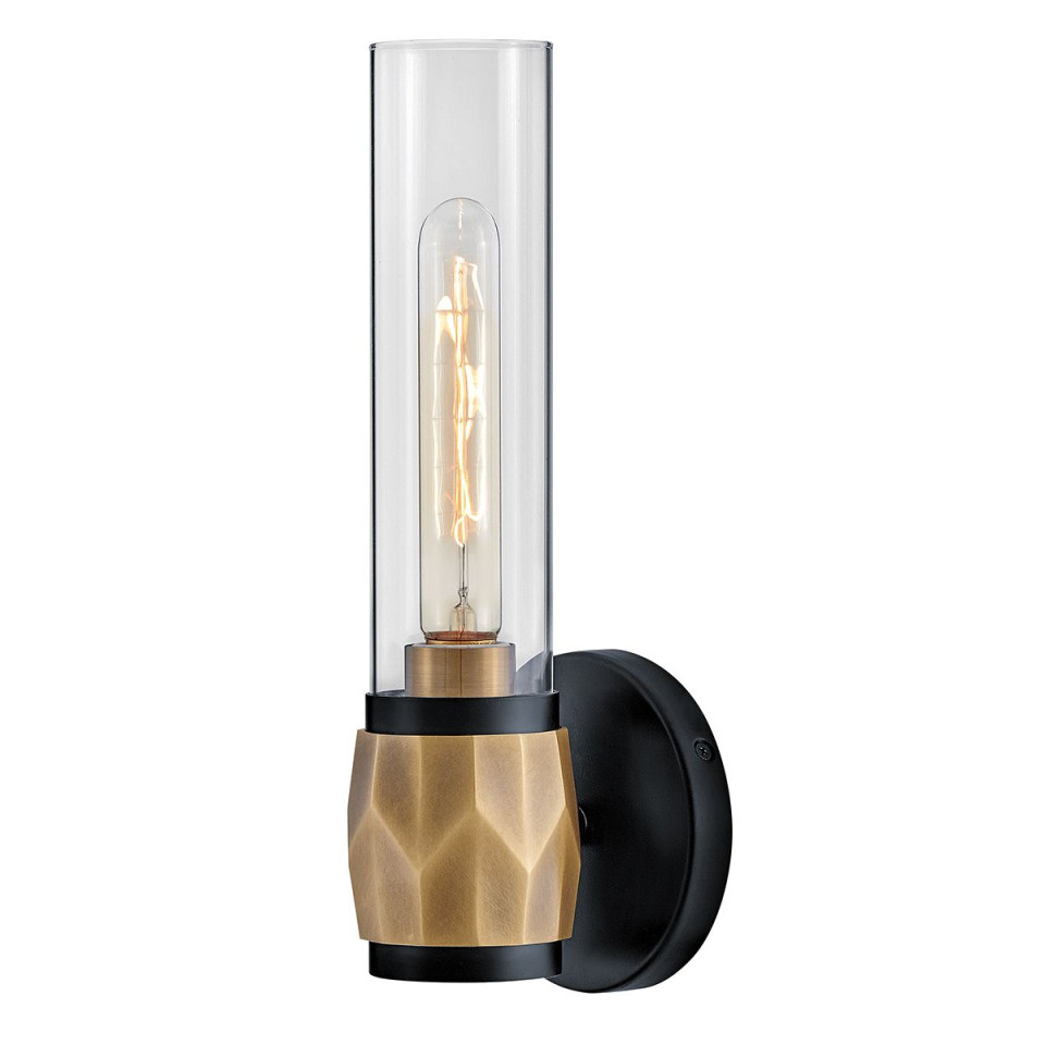 Ellison 1-ljus vägglampa svart/mässing 34,6 cm Hinkley Lighting Ellison 1-ljus vägglampa svart/mässing 34,6 cm