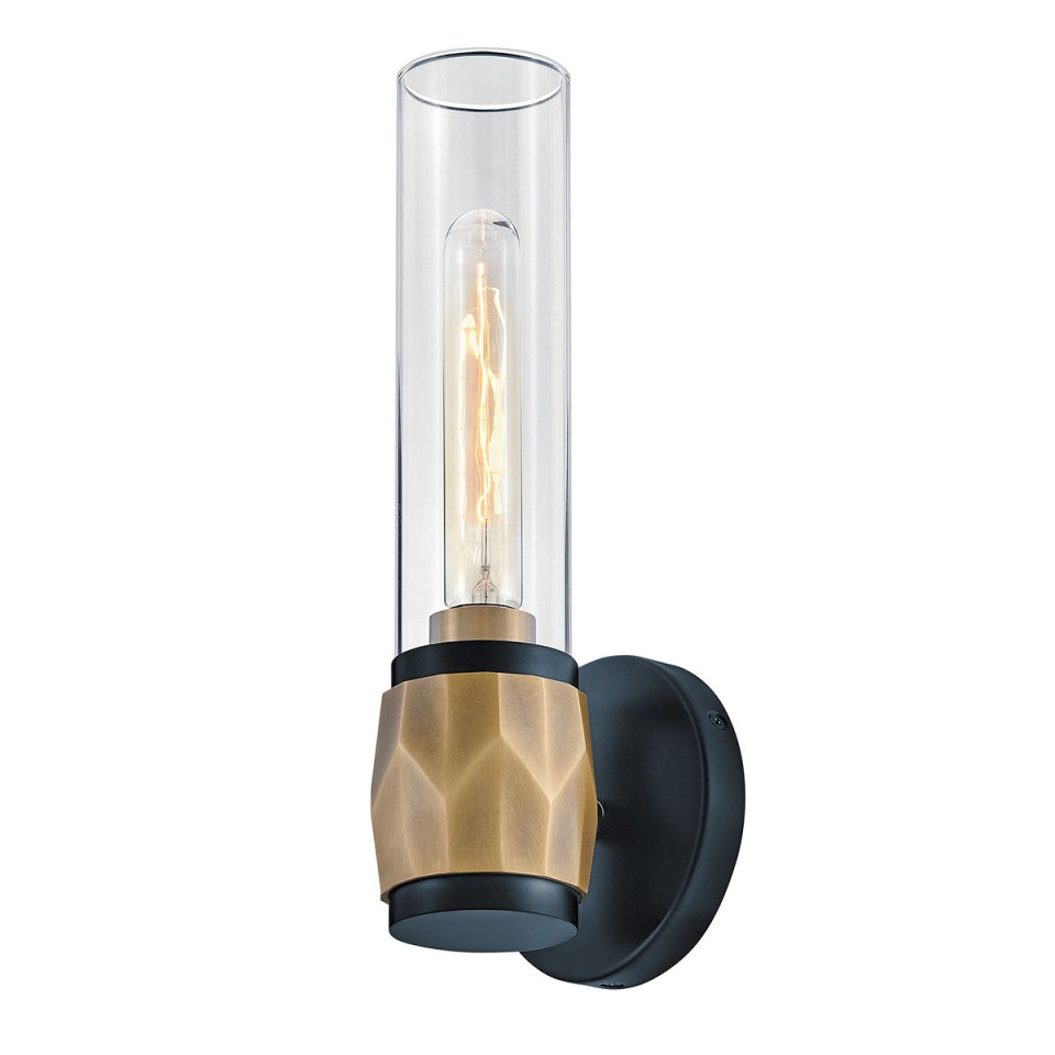 Ellison 1-ljus vägglampa svart/mässing 34,6 cm Hinkley Lighting Ellison 1-ljus vägglampa svart/mässing 34,6 cm