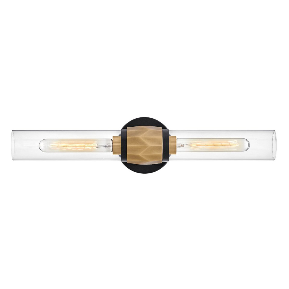 Ellison 2-ljus vägglampa svart/mässing 56,5 cm Hinkley Lighting Ellison 2-ljus vägglampa svart/mässing 56,5 cm