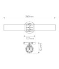 Ellison 2-ljus vägglampa svart/mässing 56,5 cm Hinkley Lighting Ellison 2-ljus vägglampa svart/mässing 56,5 cm