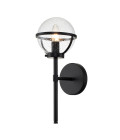 Hollis 1 vägglampa svart/klar 40,3cm IP44 Elstead Lighting Hollis 1 vägglampa svart/klar 40,3cm IP44
