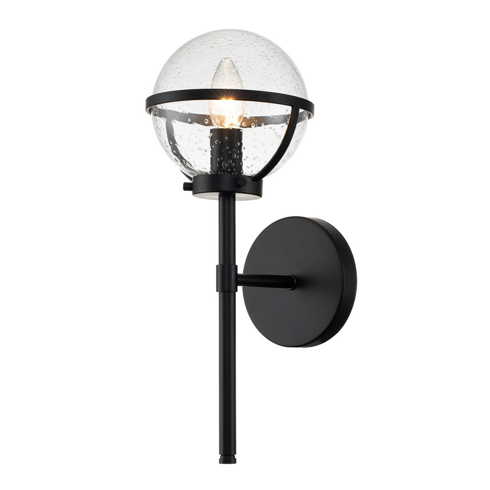 Hollis 1 vägglampa svart/klar 40,3cm IP44 Elstead Lighting Hollis 1 vägglampa svart/klar 40,3cm IP44