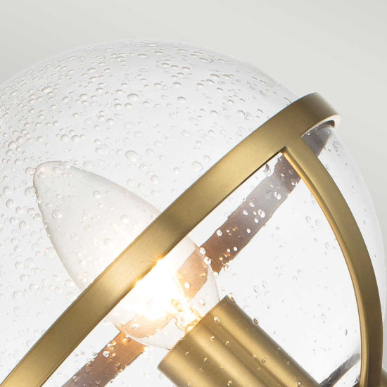 Hollis 1 vägglampa mässing/klar 40,3cm IP44 Hollis 1 vägglampa mässing/klar 40,3cm IP44