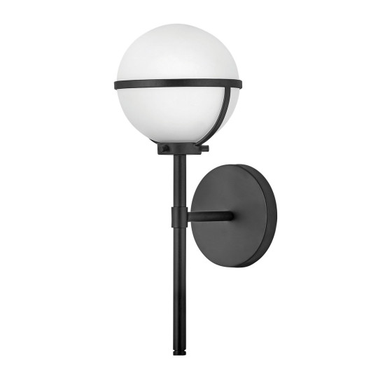 Hollis 1 vägglampa svart/vit 40,3cm IP44