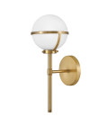 Hollis 1 Wall Lamp Brass/White 40.3cm IP44 Elstead Lighting Hollis 1 Wall Lamp Brass/White 40.3cm IP44