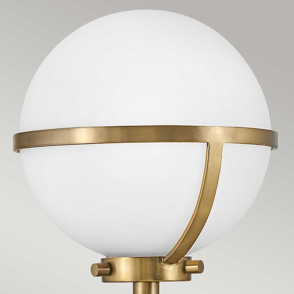 Hollis 1 Wall Lamp Brass/White 40.3cm IP44 Elstead Lighting Hollis 1 Wall Lamp Brass/White 40.3cm IP44