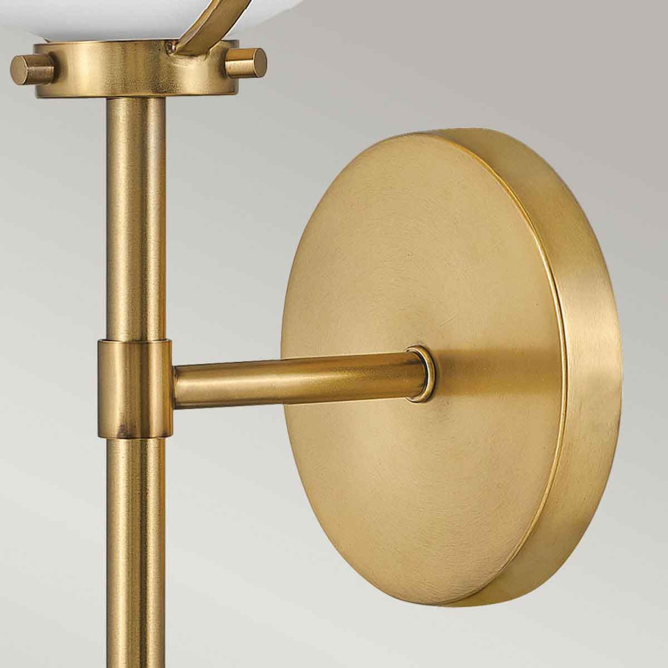 Hollis 1 Wall Lamp Brass/White 40.3cm IP44 Elstead Lighting Hollis 1 Wall Lamp Brass/White 40.3cm IP44