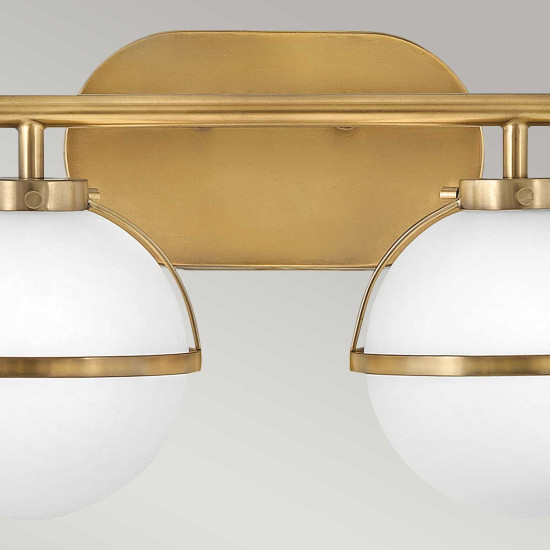 Hollis 2 Wall Lamp Brass/White 23cm IP44 Hollis 2 Wall Lamp Brass/White 23cm IP44