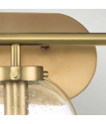 Hollis 3 Wall Lamp Brass/Clear 23cm IP44 Elstead Lighting Hollis 3 Wall Lamp Brass/Clear 23cm IP44