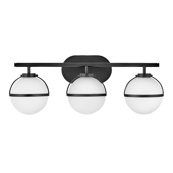 Hollis 3 vägglampa svart/vit 23cm IP44