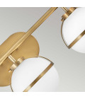 Hollis 3 Wall Lamp Brass/White 23cm IP44 Elstead Lighting Hollis 3 Wall Lamp Brass/White 23cm IP44