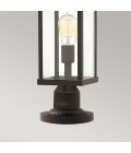 Manhattan 1-Lt Outdoor Pedestal Light Bronze/Clear 49cm IP44