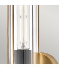 Masthead 1-Lt Bathroom Wall Light Heritage Brass/Black 35.1cm IP44