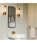 Masthead 1-Lt Bathroom Wall Light Heritage Brass/Black 35.1cm IP44