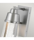 Miles 1-ljus utomhus vägglampa satin nickel/klar 30,7cm