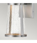 Miles 1-ljus utomhus vägglampa satin nickel/klar 30,7cm